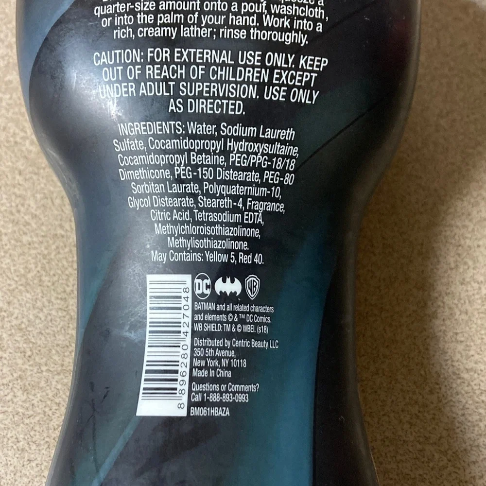 DC Batman 3-in-1 Body Wash - Black, Gray, Gold